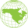 North America on a globe representing the international cannabis market network